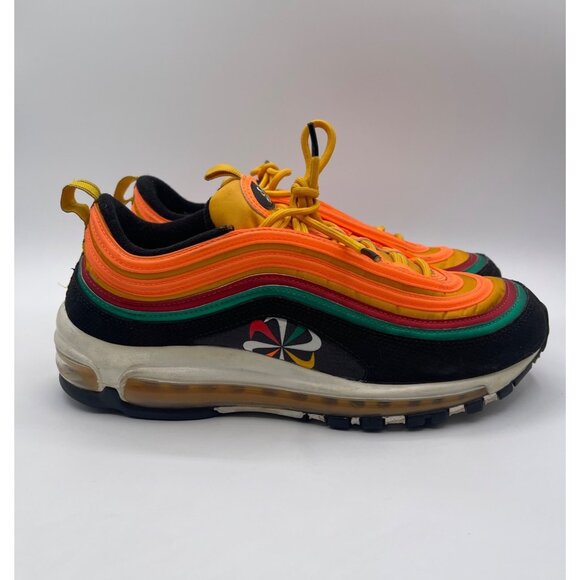 Nike Air Max 97 Sunburst Orange Pinwheel Logo 2019 CK9399-001 Men’s SZ 9 - Picture 1 of 8